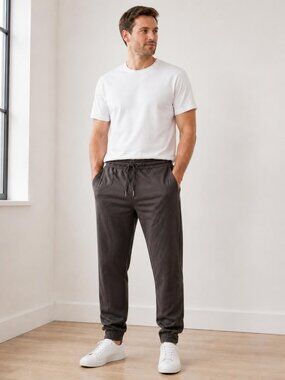 NWT H&M Mens Regular Fit Jogger Pants XL Brown Cotton-Blend
